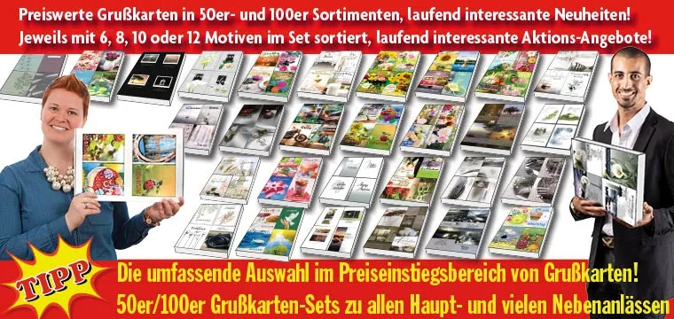 grusskarten 100er sortimente