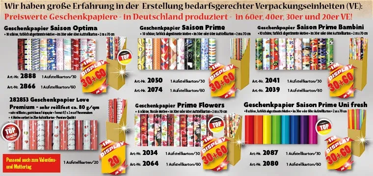 Geschenkpapier Saisonmotive