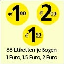 Preisetiketten für Grußkarten