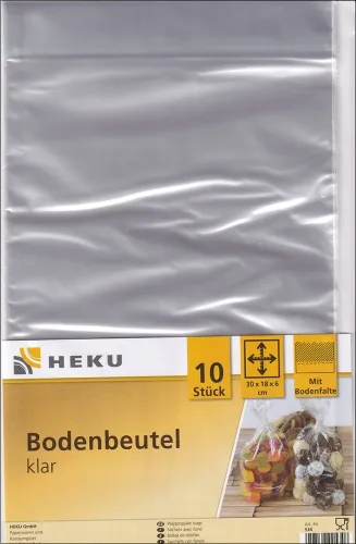 10 CPP-Bodenbeutel 300x180x60 mm transparent Set/100