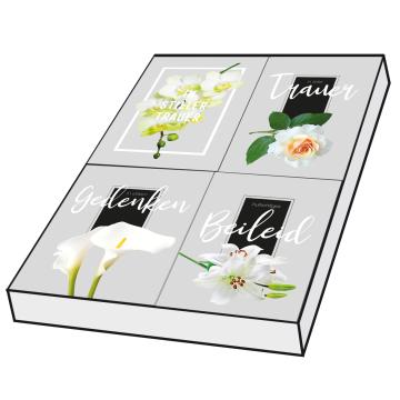 Grußkarten Trauer Fleur Set/100