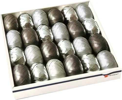 Eiknäuel Ringelband Silber Display/24