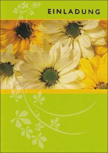 Einladung Allgemein Gerbera Set/5