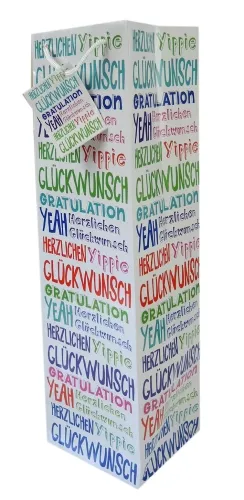 Flaschentasche Herzlichen Glückwunsch Set/20