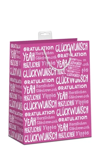 Geschenktasche Herzlichen Glückwunsch groß Set/10