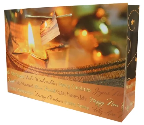Geschenktaschen Weihnachten Groß quer Romantik Set/10
