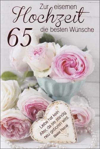 Grußkarte Skala Eiserne Hochzeit Liebe Set/5