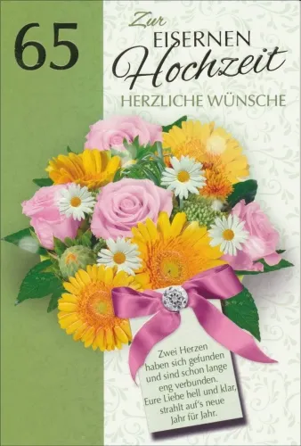 Grußkarte Skala Eiserne Hochzeit Set/5