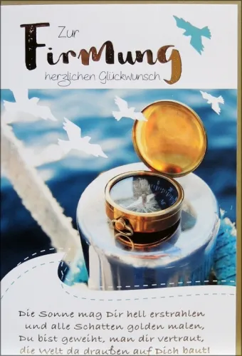 Grußkarte Skala Firmung Kompass Set/5
