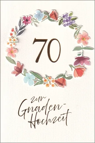 Grußkarte Skala Gnadenhochzeit 70 Jahre Set/5