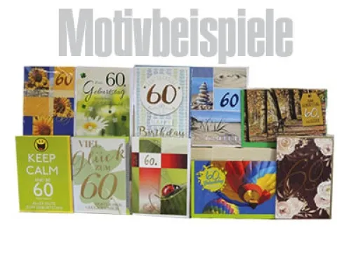 Grußkarten Anno 60. Geburtstag lose