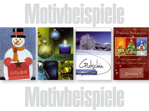 Grußkarten Exklusiv Gutschein Weihnachten lose