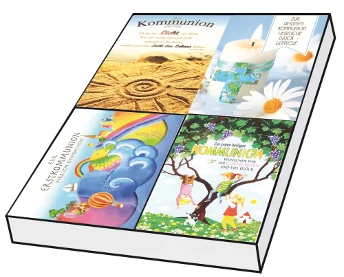 Grußkarten Exklusiv Kommunion Set/50
