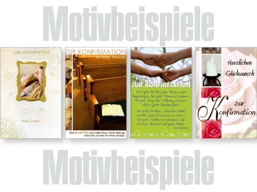 Grußkarten Exklusiv Konfirmation lose