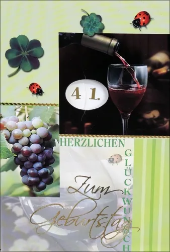 Grußkarten Geburtstag Harmonie drehbar Set/40