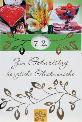 Grußkarten Geburtstag Harmonie drehbar Set/40