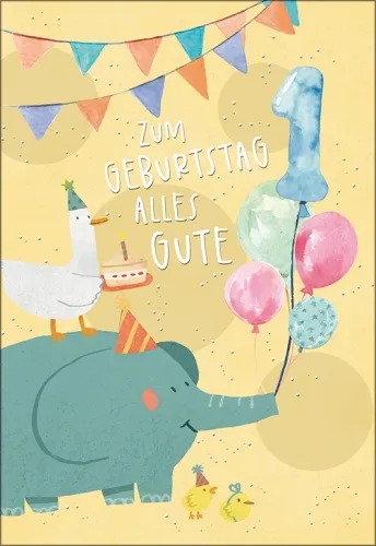 Grußkarten Kindergeburtstag Zahlen 1- 6 Spaß Set/30
