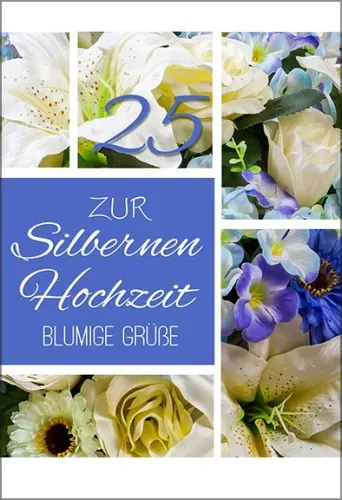 Grußkarten Silberhochzeit Prime Set/30