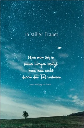 Grußkarten Trauer Sternenmeer Multiset Set/30