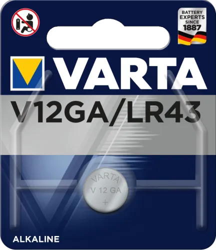 Knopfzellen Varta V12 GA/LR43 Blister/1