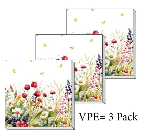 Servietten ti-flair Bumenpracht Pack/3