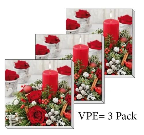 Servietten ti-flair Rosengesteck 33 x 33 cm Pack/3