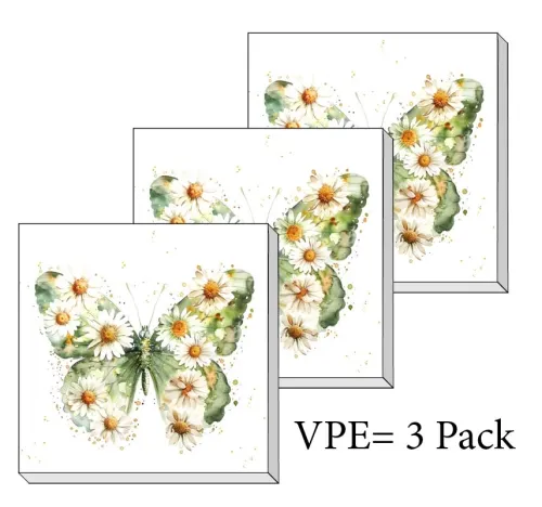 Servietten ti-flair Schmetterling Pack/3