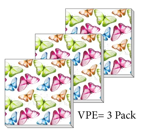 Servietten ti-flair Schmetterlinge Pack/3