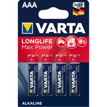 Batterien Varta Longlife Max Power Micro AAA Blister/4