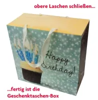 Geschenktaschen Box Herzstücke Groß Set/10