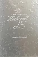Grußkarte Skala Silberhochzeit 5er Mix Set/5