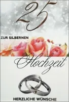 Grußkarte Skala Silberhochzeit 5er Mix Set/5
