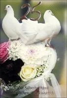 Grußkarte Skala Silberhochzeit 5er Mix Set/5