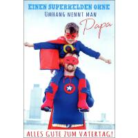 Grußkarte Skala Vatertag Superheld Set/5