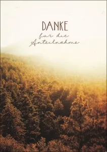 Danksagung Trauer Herbstwald Set/5