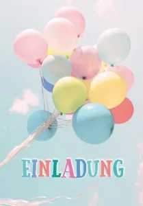 Einladung Allgemein Luftballons Set/5