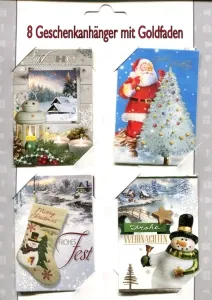 Geschenkanhänger Weihnachten Tradition 8er Blisterkarte Set/10