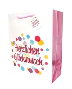 Geschenktasche Glückwunsch groß Set/12