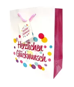 Geschenktasche Glückwunsch mittel Set/12