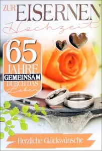 Grußkarte Skala Eiserne Hochzeit 5er Mix Set/5