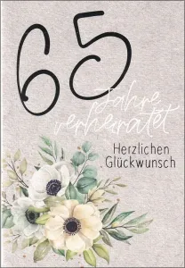 Grußkarte Skala Eiserne Hochzeit Stilvoll Set/5