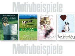 Grußkarten Exklusiv Geburtstag Tiere lose