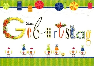 Grußkarten Geburtstag Florette Set/18
