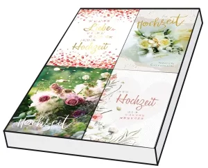Grußkarten Hochzeit Von Herzen Set/100
