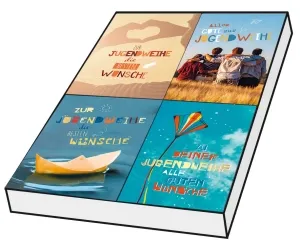 Grußkarten Jugendweihe Wünsche Set/100
