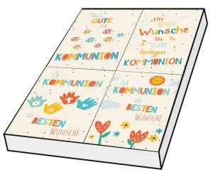 Grußkarten Kommunion Beste Wünsche Set/100