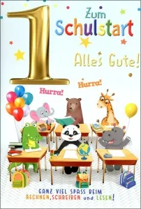 Grußkarten Schulanfang Happy Day Set/30