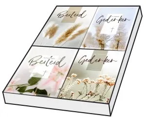Grußkarten Trauer Misty Set/100