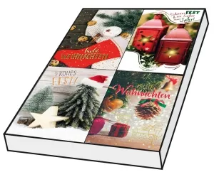 Grußkarten Weihnachten Tannengrün Set/100