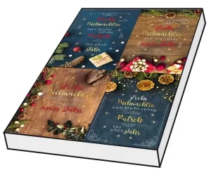 Grußkarten Weihnachten Wünsche Set/100